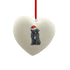 Newfoundland in Santa Hat Christmas Heart Bauble
